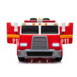 Elektrické autíčko - hasičské - červené